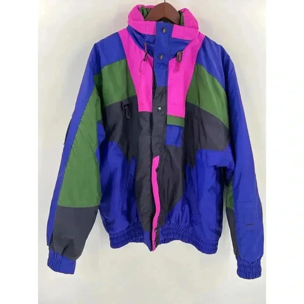 Vintage Nevica Classic Recco F S 12.9 Avalanche Reflector Neon Colorblock USA 42